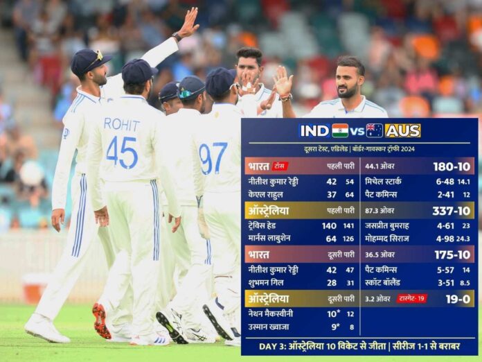 ind vs aus 2nd test summary